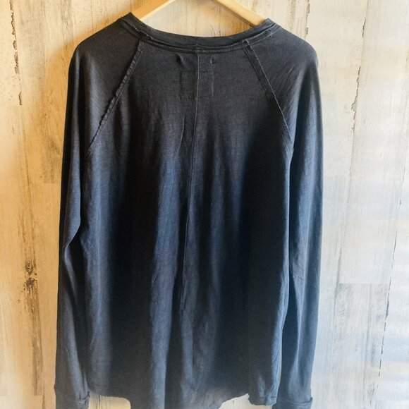 NWOT  Free People We The Free Arden Tee XS Black Long Sleeve Boho - Picture 13 of 14